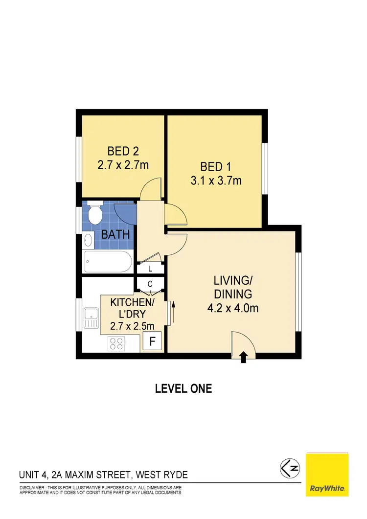 Floorplan of Homely unit listing, 4/2A Maxim Street, West Ryde NSW 2114