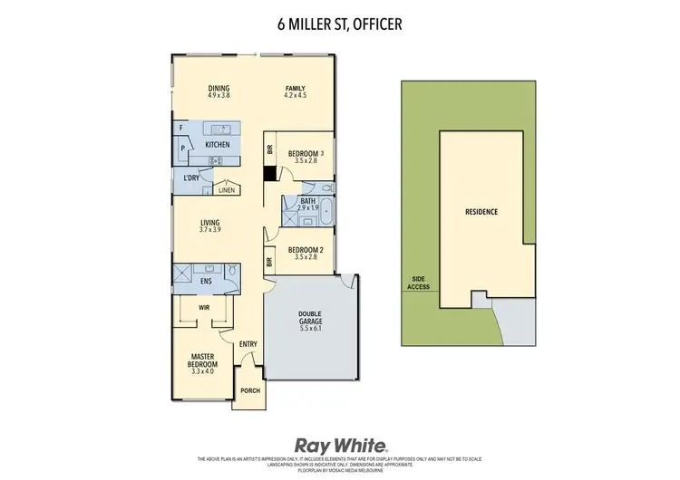 Floorplan of Homely house listing, 6 Miller Street, Officer VIC 3809