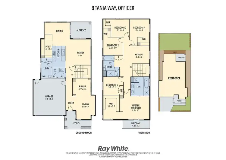 Floorplan of Homely house listing, 8 Tania Way, Officer VIC 3809