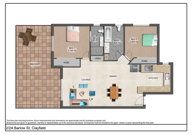 Floorplan of Homely apartment listing, 2/2A Barlow Street, Clayfield QLD 4011