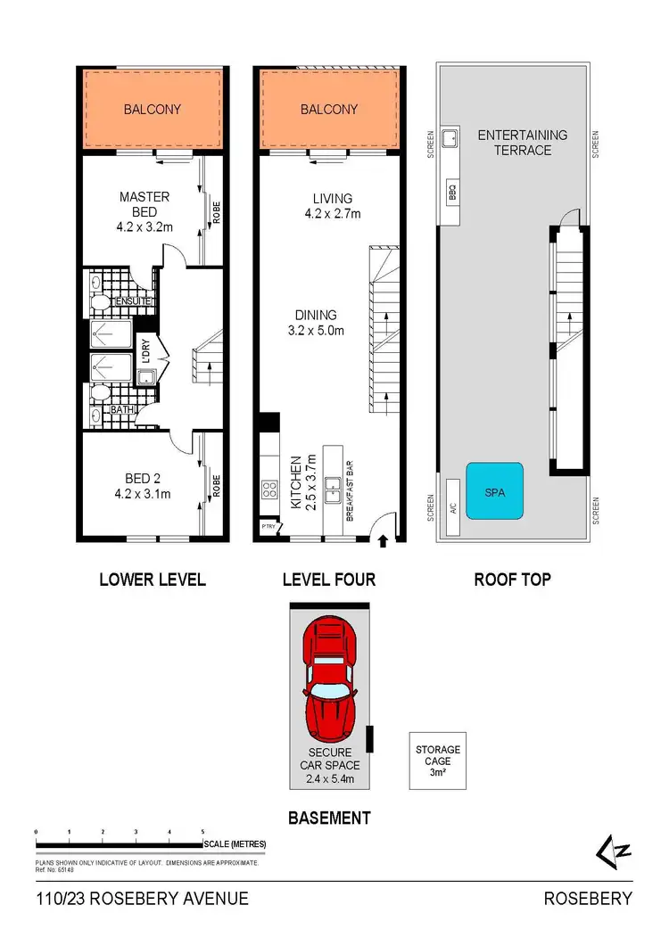 Floorplan of Homely apartment listing, 110/23 Rosebery Avenue, Rosebery NSW 2018