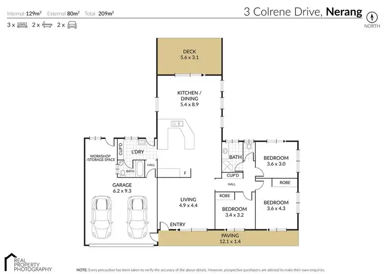 Floorplan of Homely house listing, 3 Colrene Drive, Nerang QLD 4211
