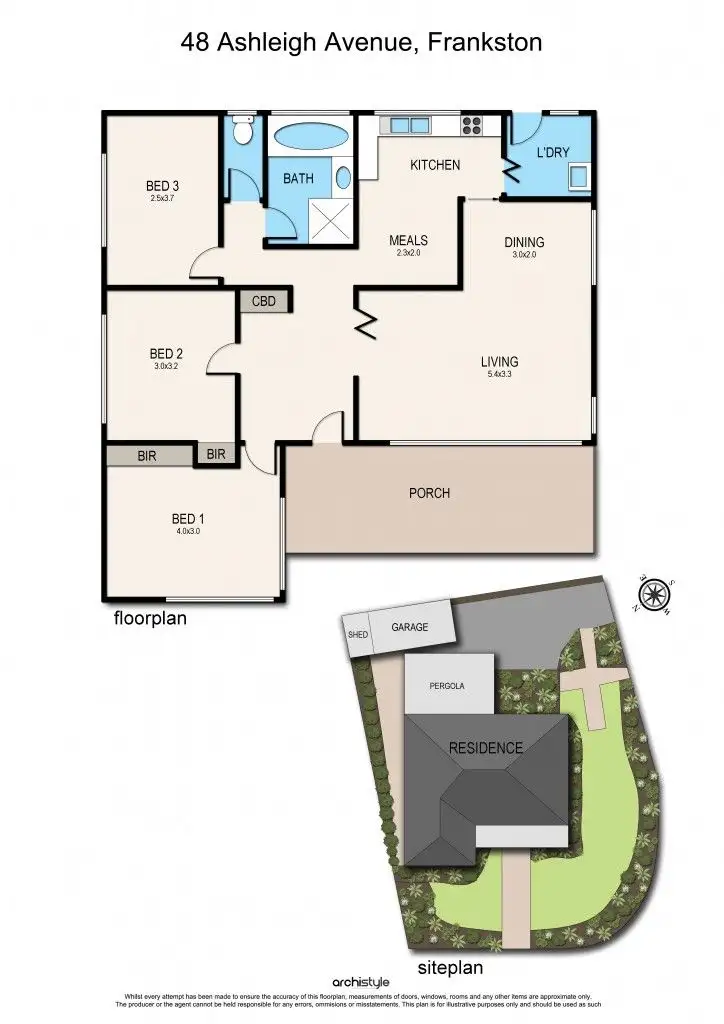 Floorplan of Homely house listing, 48 Ashleigh Avenue, Frankston VIC 3199