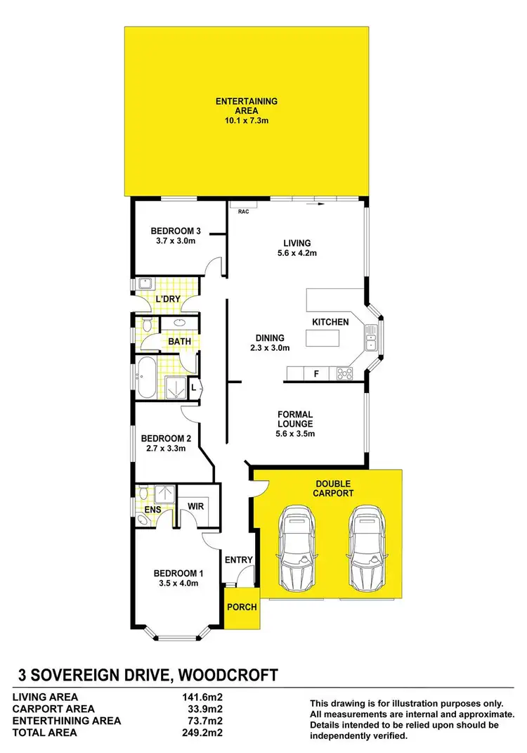 Floorplan of Homely house listing, 3 Sovereign Drive, Woodcroft SA 5162