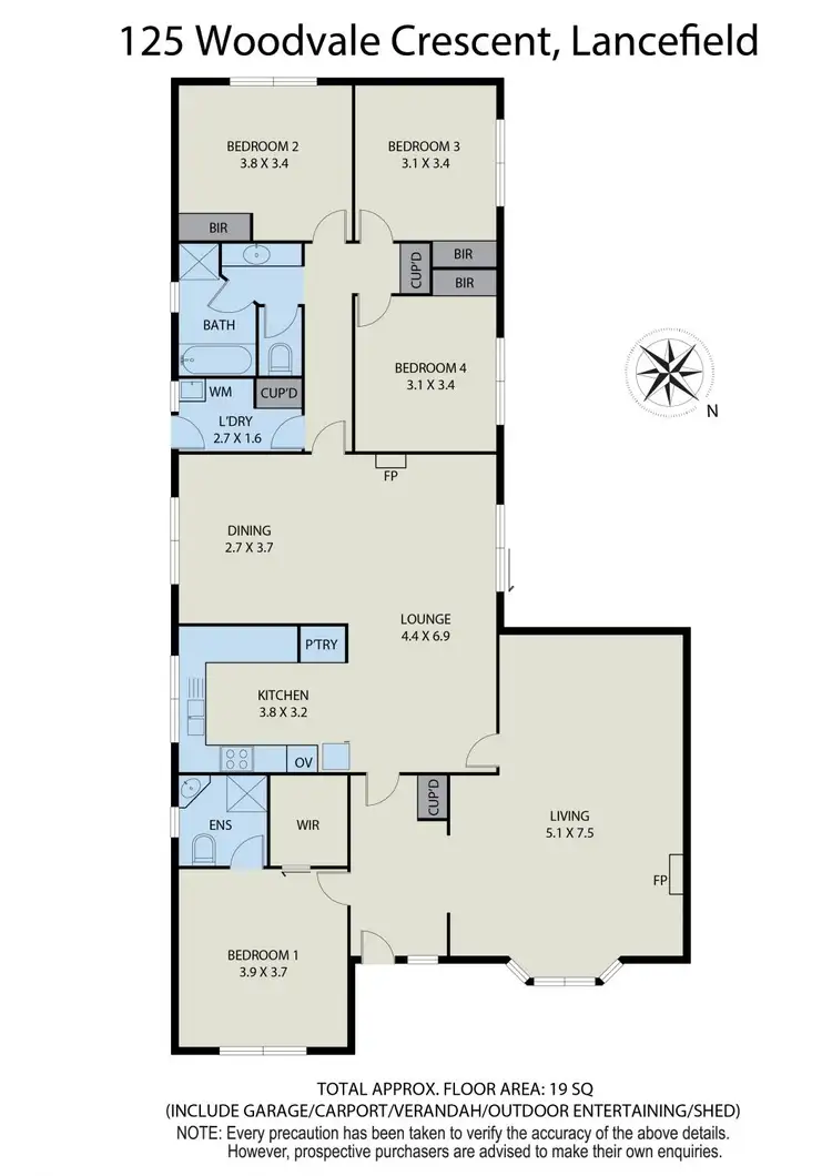 Floorplan of Homely house listing, 125 Woodvale Crescent, Lancefield VIC 3435