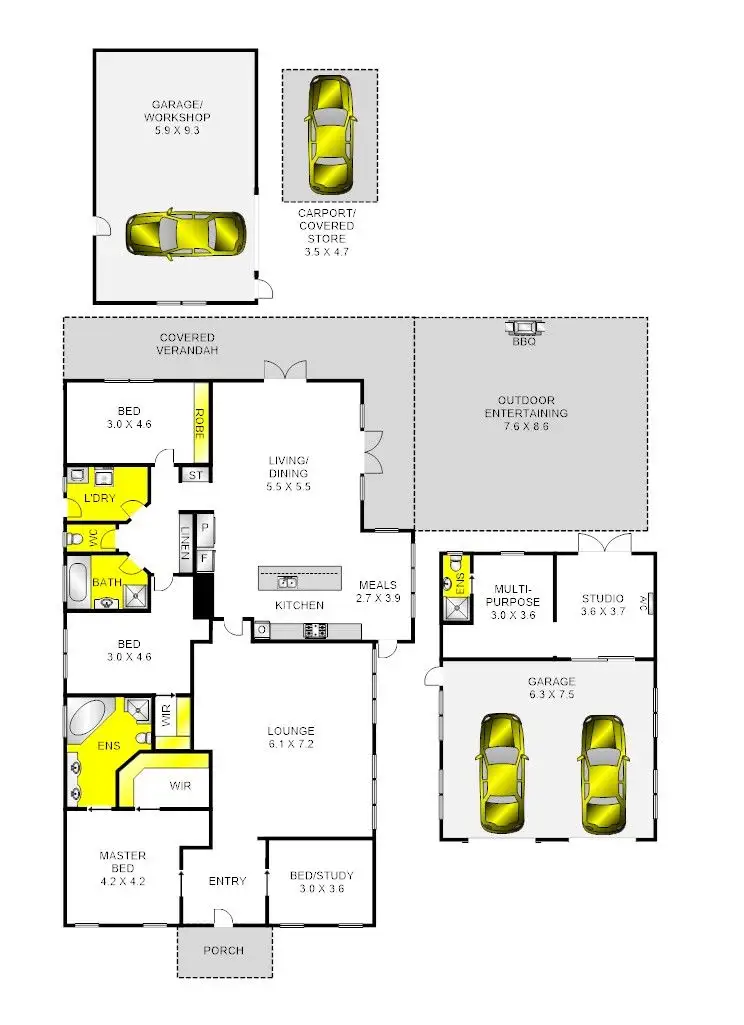 Floorplan of Homely house listing, 14-16 Blackbird Circuit, Lara VIC 3212