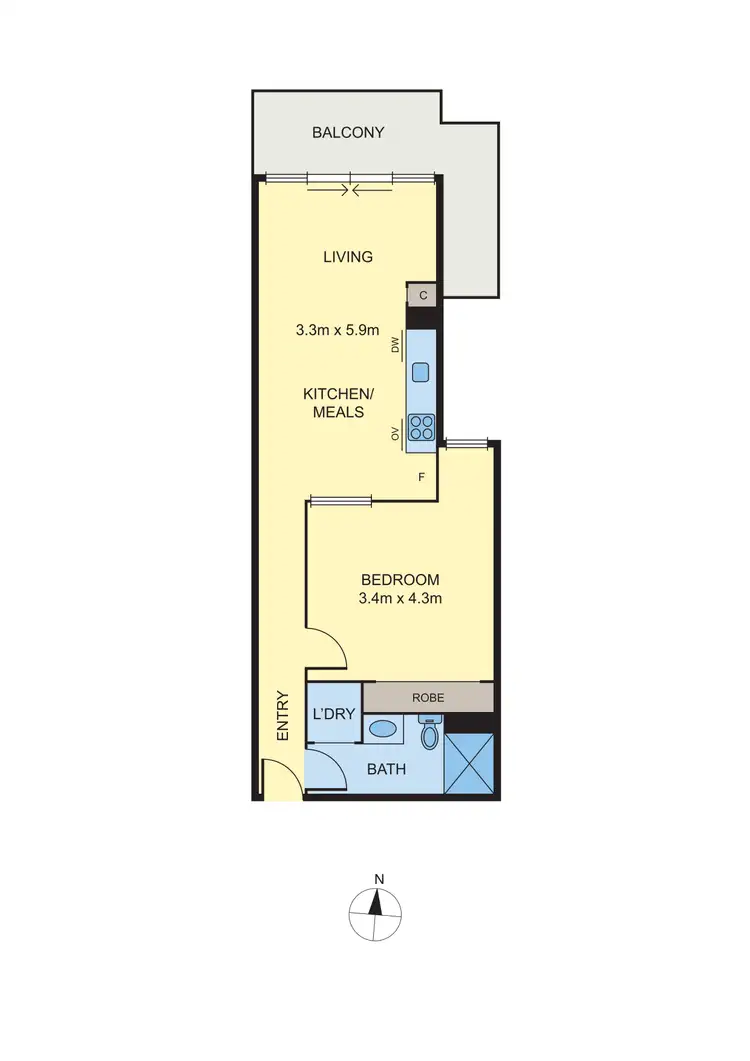 Floorplan of Homely apartment listing, 315/360 Lygon Street, Brunswick East VIC 3057