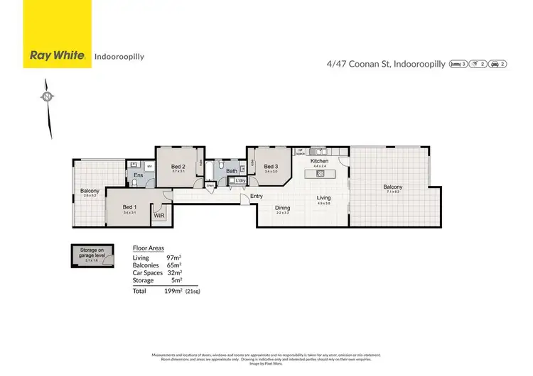 Floorplan of Homely unit listing, 4/47 Coonan Street, Indooroopilly QLD 4068