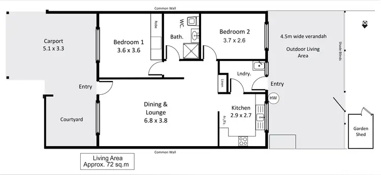 Floorplan of Homely unit listing, Unit 2, 12 Ritchie Street, Barmera SA 5345