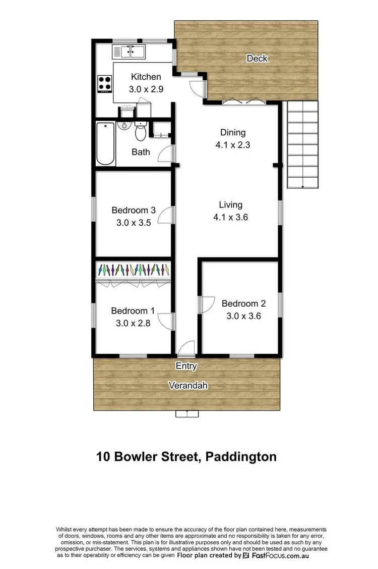 Floorplan of Homely house listing, 10 Bowler Street, Paddington QLD 4064