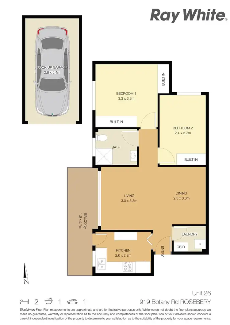 Floorplan of Homely apartment listing, 26/919 Botany Road, Rosebery NSW 2018