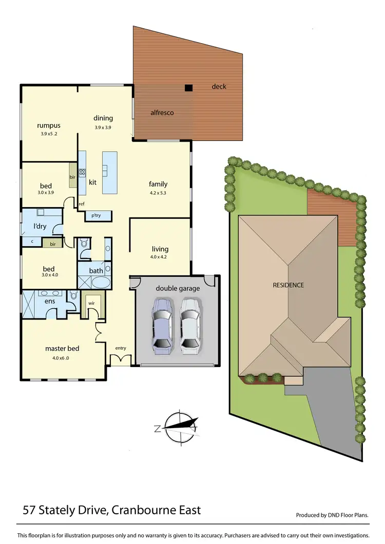 Floorplan of Homely house listing, 57 Stately Drive, Cranbourne East VIC 3977