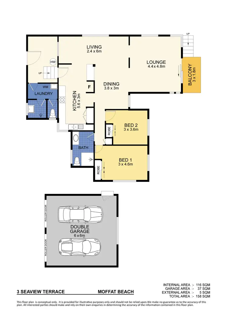 Floorplan of Homely house listing, 3 Seaview Terrace, Moffat Beach QLD 4551