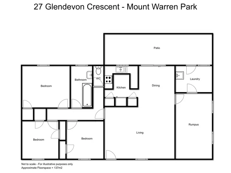 Floorplan of Homely house listing, 27 Glendevon Crescent, Mount Warren Park QLD 4207