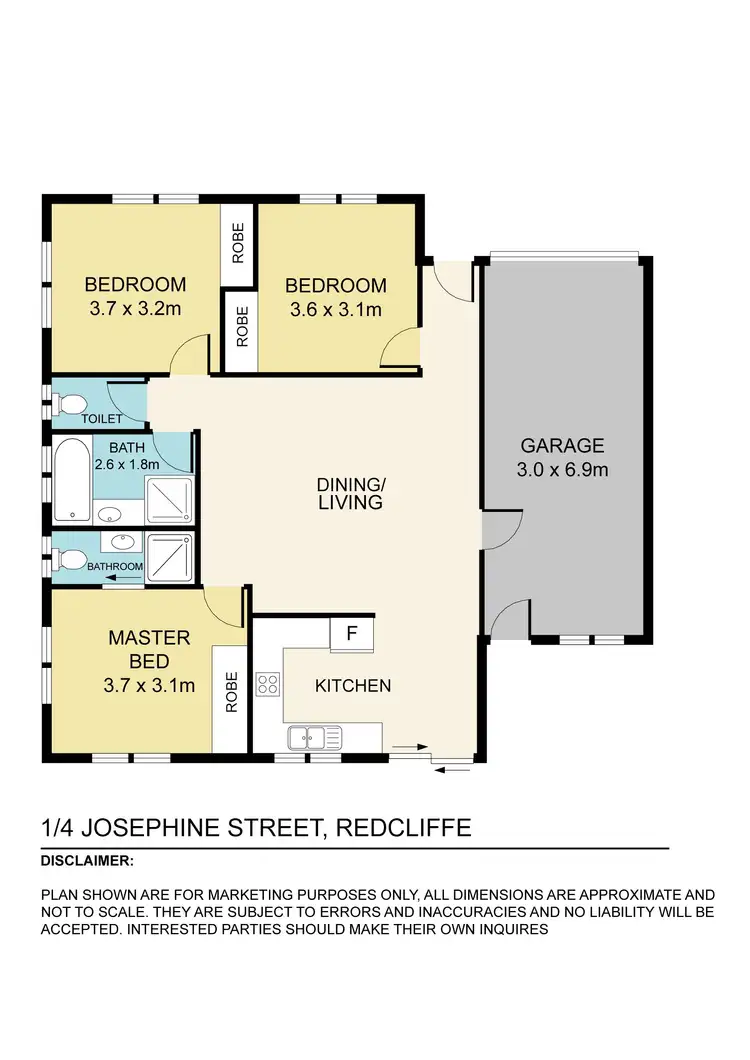 Floorplan of Homely unit listing, 1/4 Josephine Street, Redcliffe QLD 4020