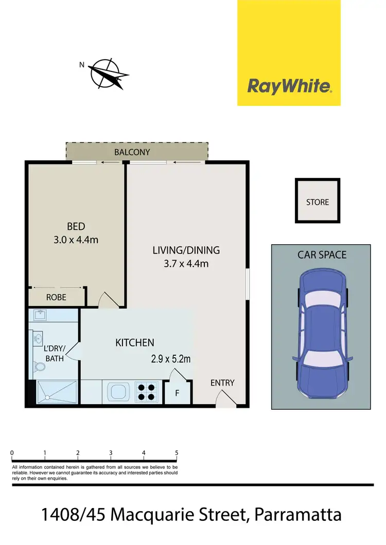 Floorplan of Homely apartment listing, 14.08/45 Macquarie Street, Parramatta NSW 2150