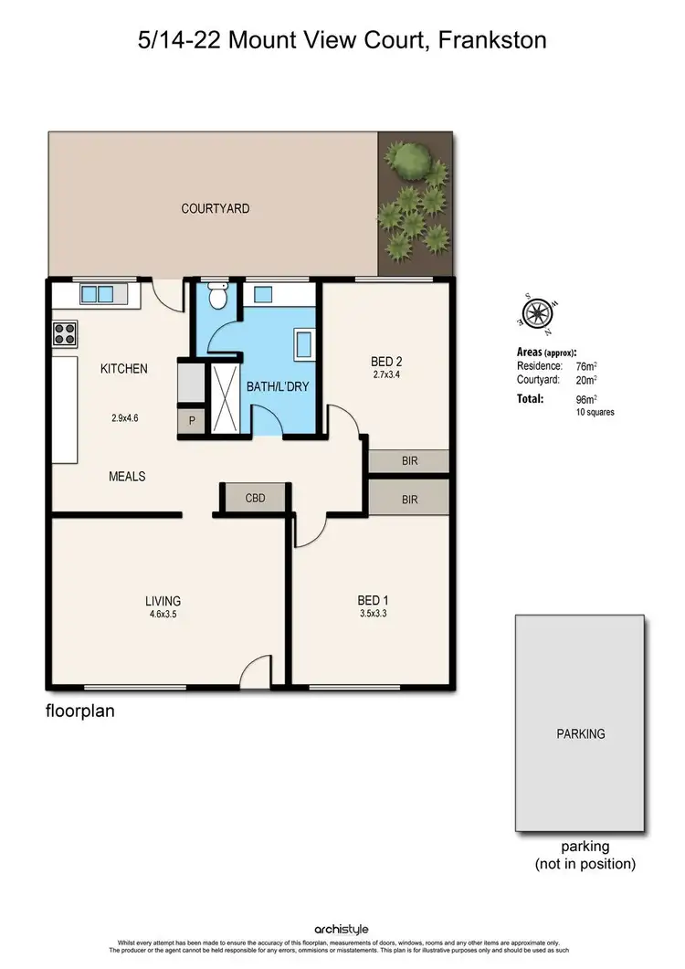 Floorplan of Homely unit listing, 5/14-22 Mount View Court, Frankston VIC 3199