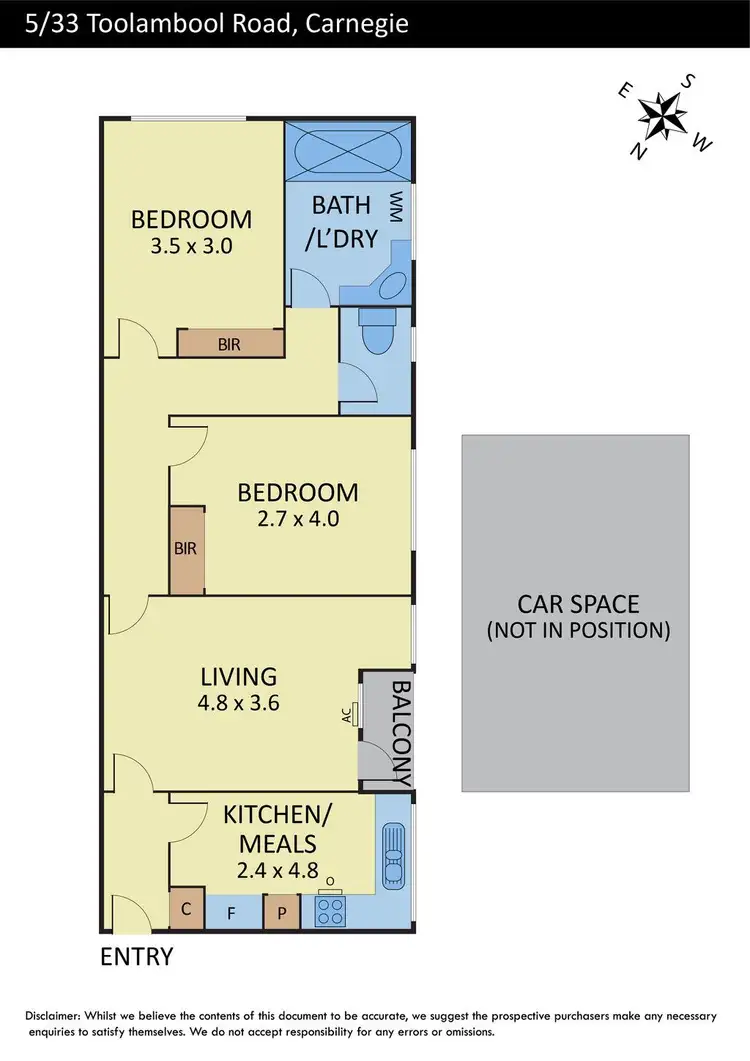 Floorplan of Homely apartment listing, 5/33 Toolambool Road, Carnegie VIC 3163