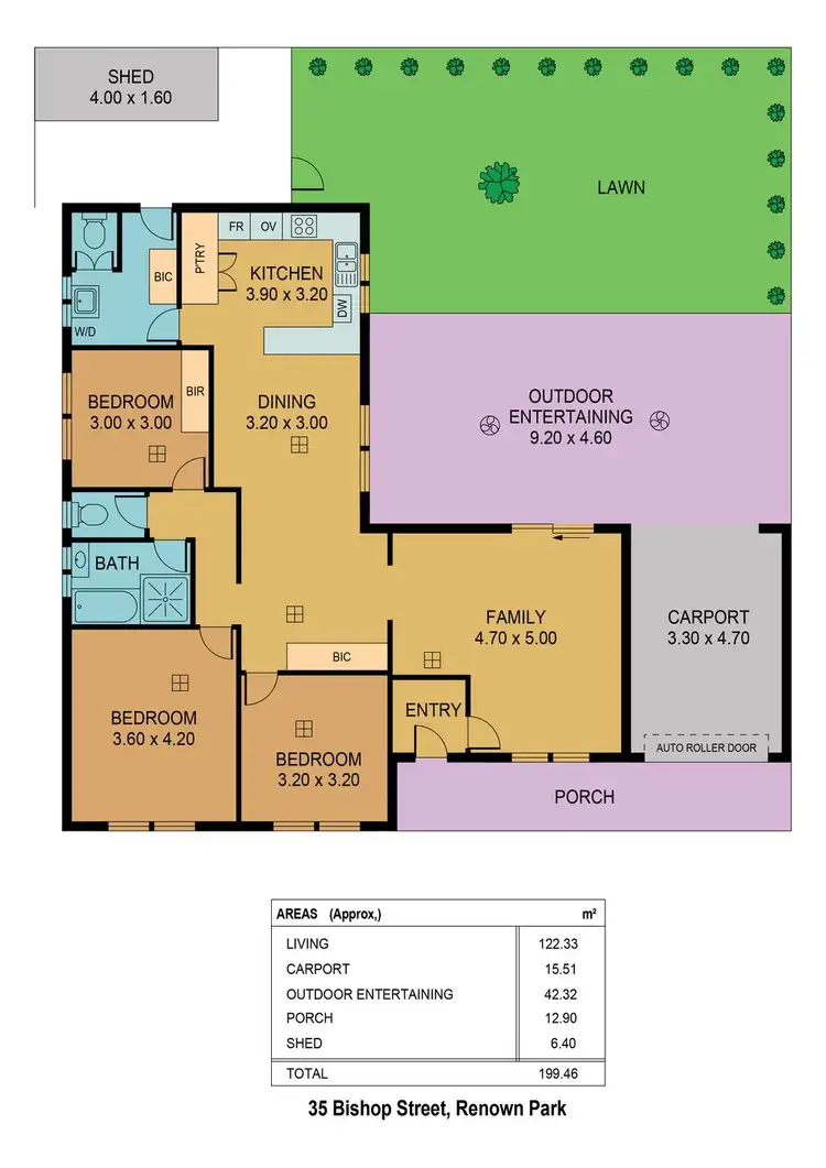 Floorplan of Homely house listing, 35 Bishop Street, Renown Park SA 5008