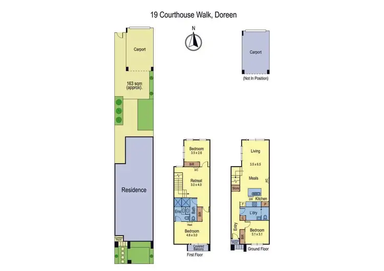 Floorplan of Homely townhouse listing, 19 Courthouse Walk, Doreen VIC 3754