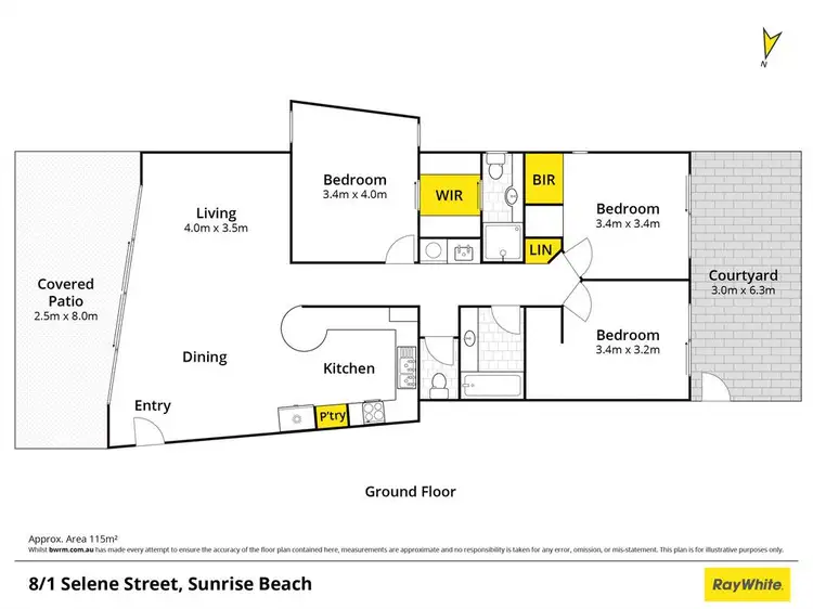 Floorplan of Homely unit listing, 8/1 Selene Street, Sunrise Beach QLD 4567