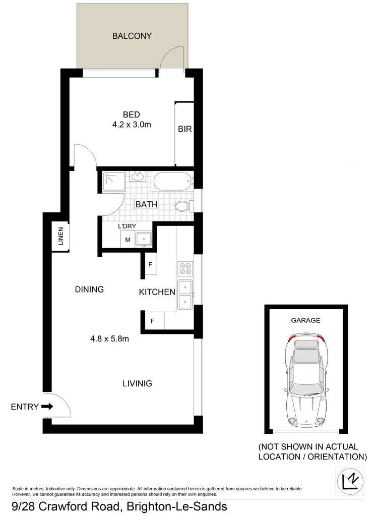 Floorplan of Homely unit listing, 9/28 Crawford Road, Brighton-le-sands NSW 2216