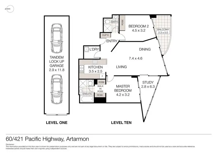 Floorplan of Homely unit listing, 60/421-473 Pacific Highway, Artarmon NSW 2064