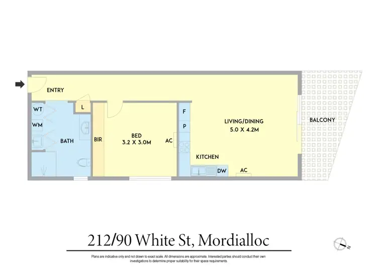 Floorplan of Homely unit listing, 212/90 White Street, Mordialloc VIC 3195