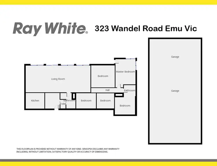 Floorplan of Homely rural property listing, 323 Wandel Road (EMU), St Arnaud VIC 3478