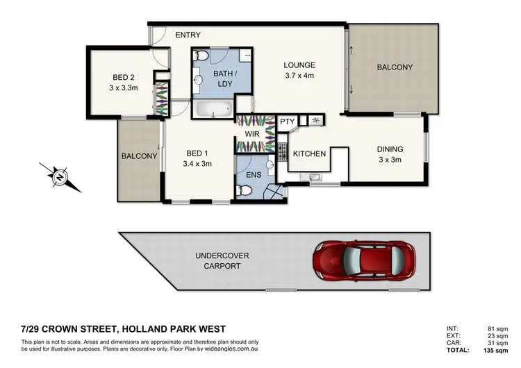 Floorplan of Homely unit listing, 7/29 Crown Street, Holland Park West QLD 4121