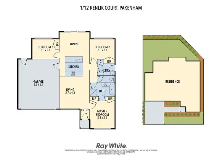 Floorplan of Homely unit listing, 1/12 Renlik Court, Pakenham VIC 3810