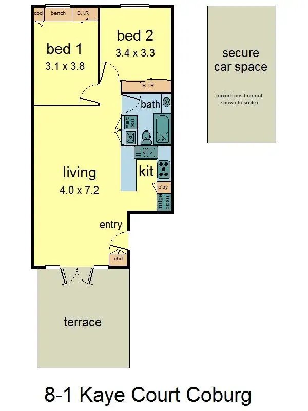 Floorplan of Homely apartment listing, 8/1 Kaye Court, Coburg VIC 3058