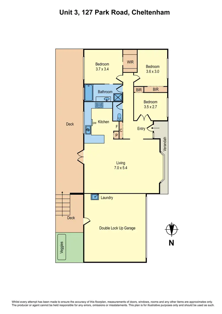 Floorplan of Homely unit listing, 3/127 Park Road, Cheltenham VIC 3192