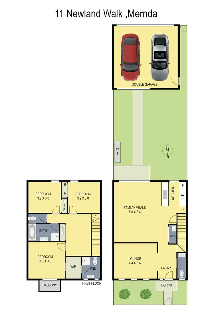 Floorplan of Homely townhouse listing, 11 Newland Walk, Mernda VIC 3754