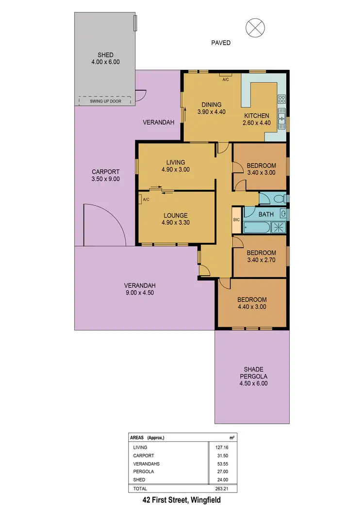 Floorplan of Homely house listing, 42 First Street, Wingfield SA 5013