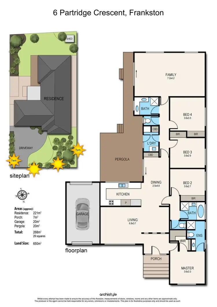 Floorplan of Homely house listing, 6 Partridge Crescent, Frankston VIC 3199