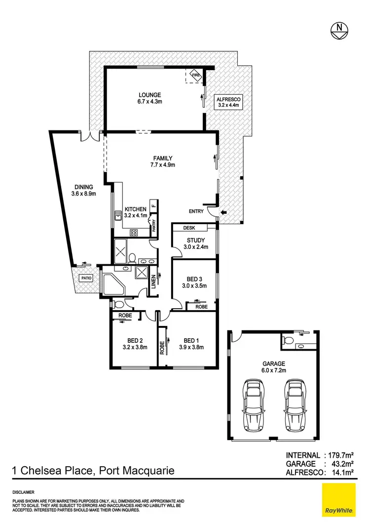 Floorplan of Homely house listing, 1 Chelsea Place, Port Macquarie NSW 2444