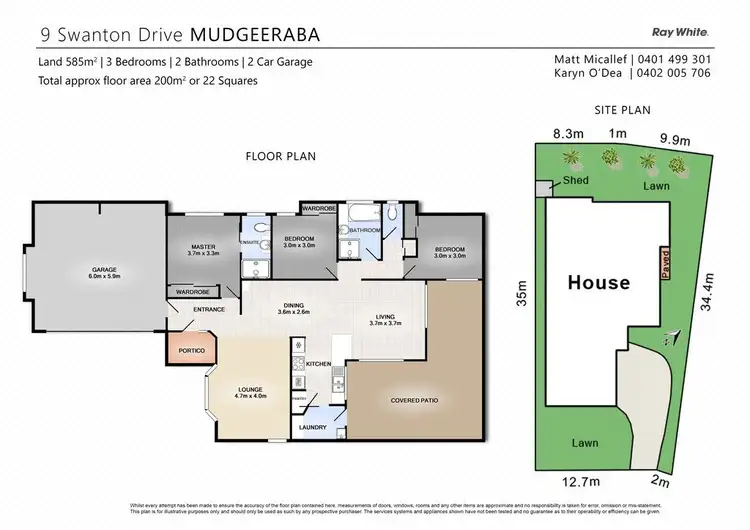 Floorplan of Homely house listing, 9 Swanton Drive, Mudgeeraba QLD 4213