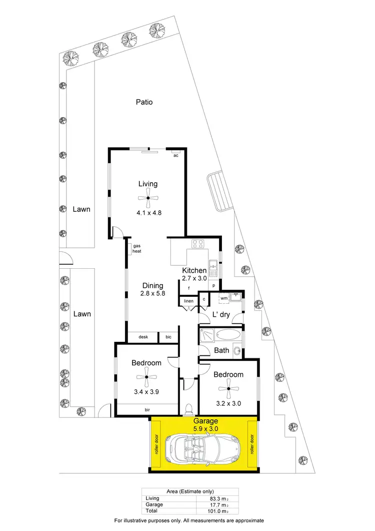 Floorplan of Homely house listing, 1/2B Carlton Parade, Torrensville SA 5031
