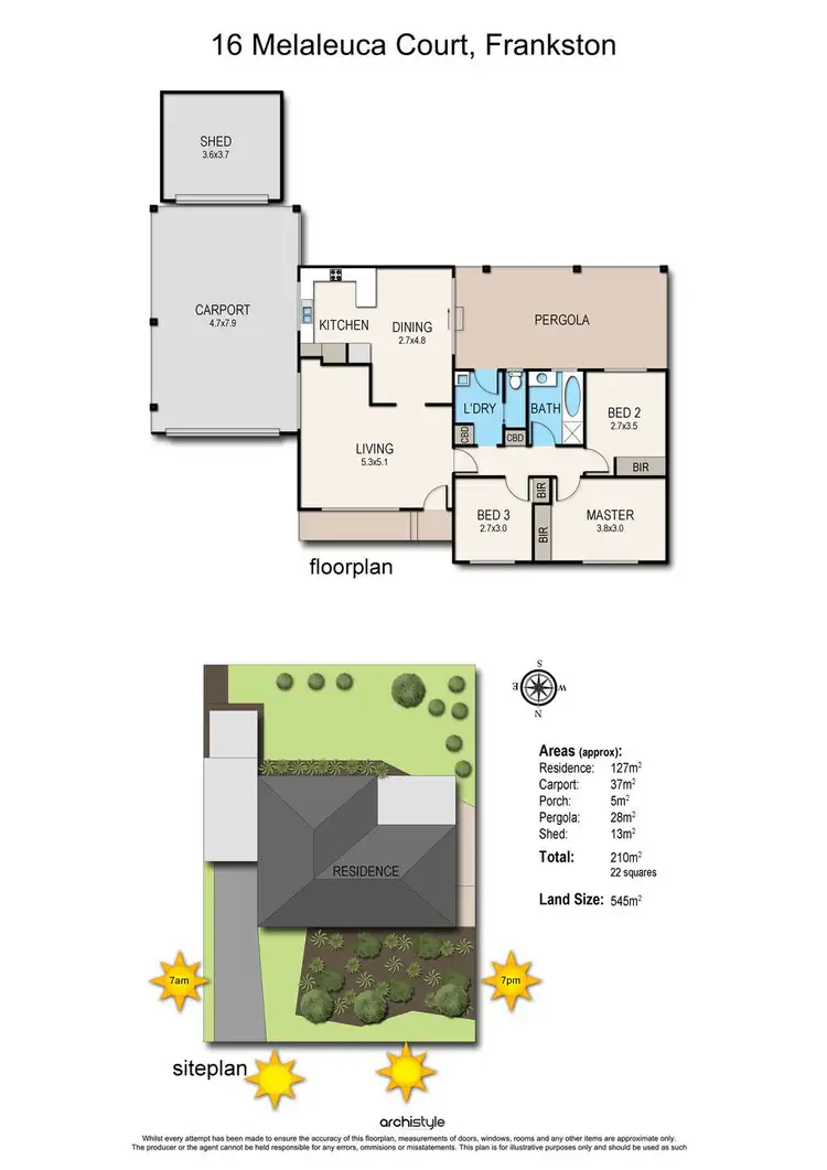 Floorplan of Homely house listing, 16 Melaleuca Court, Frankston VIC 3199