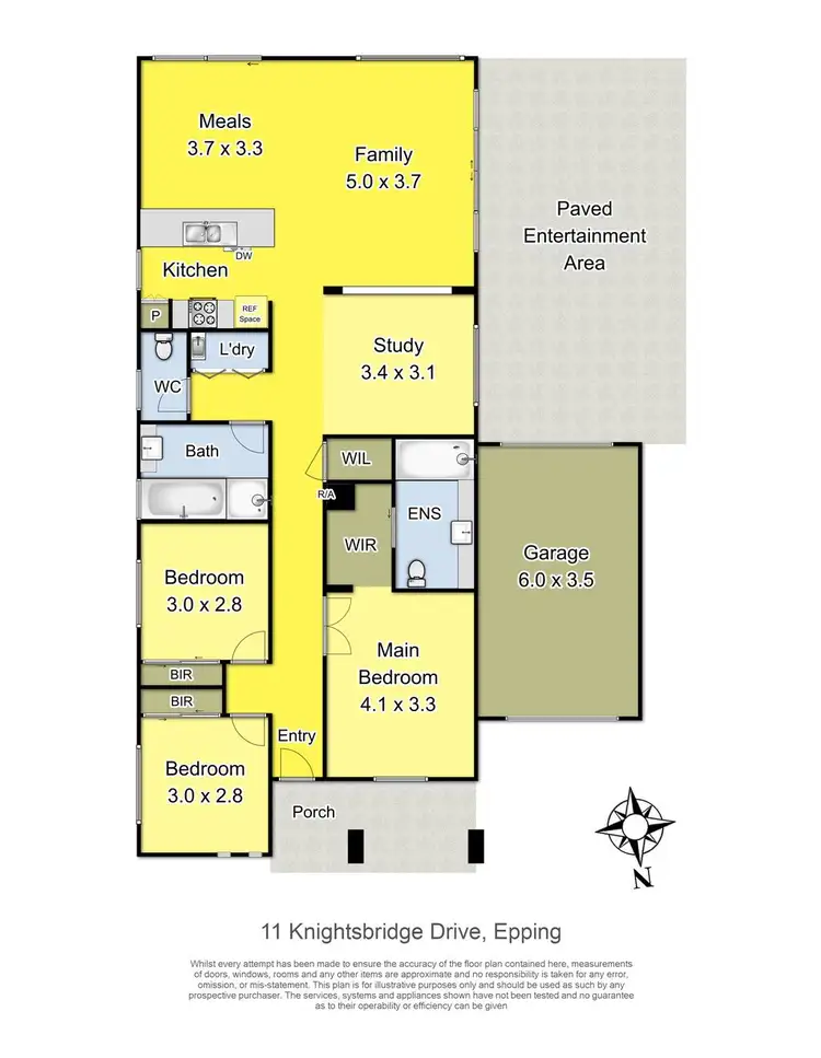 Floorplan of Homely house listing, 11 Knightsbridge Drive, Epping VIC 3076