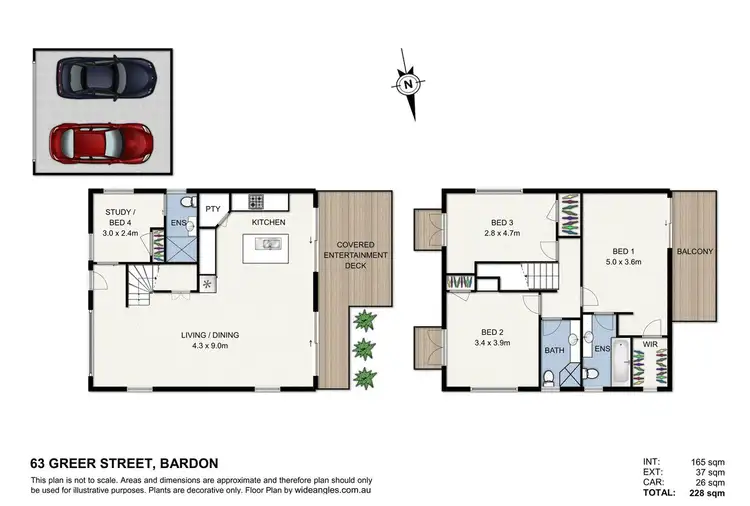 Floorplan of Homely house listing, 63 Greer Street, Bardon QLD 4065