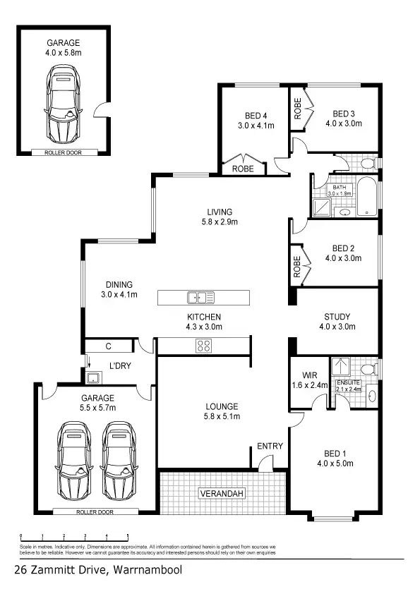 Floorplan of Homely house listing, 26 Zammit Drive, Warrnambool VIC 3280