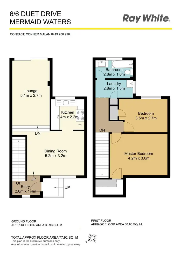 Floorplan of Homely apartment listing, 6/6 Duet Drive, Mermaid Waters QLD 4218