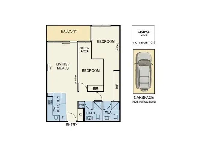 Floorplan of Homely apartment listing, C305/5 Flockhart Street, Abbotsford VIC 3067