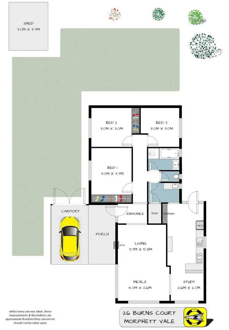 Floorplan of Homely house listing, 26 Burns Court, Morphett Vale SA 5162
