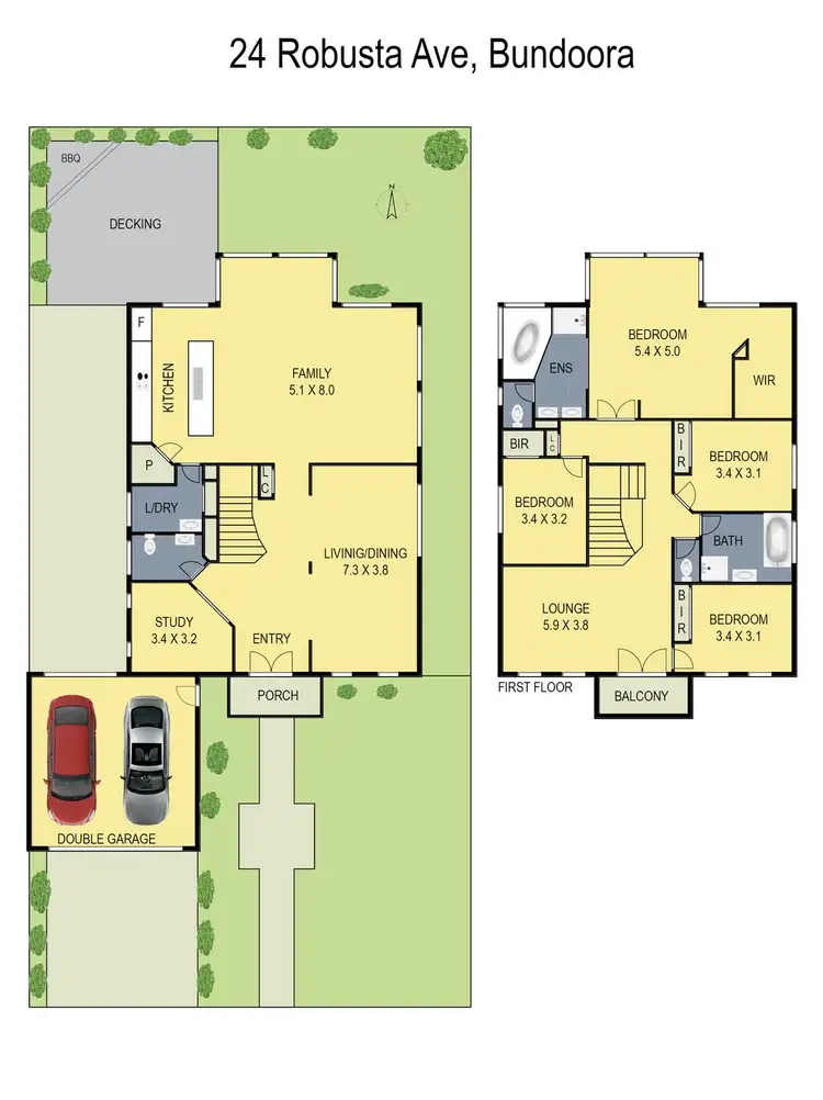 Floorplan of Homely house listing, 24 Robusta Avenue, Bundoora VIC 3083