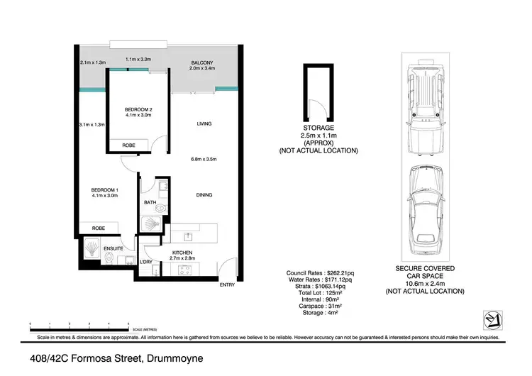 Floorplan of Homely unit listing, 408/42C Formosa Street, Drummoyne NSW 2047