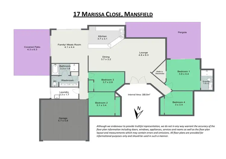 Floorplan of Homely house listing, 17 Marissa Close, Mansfield QLD 4122