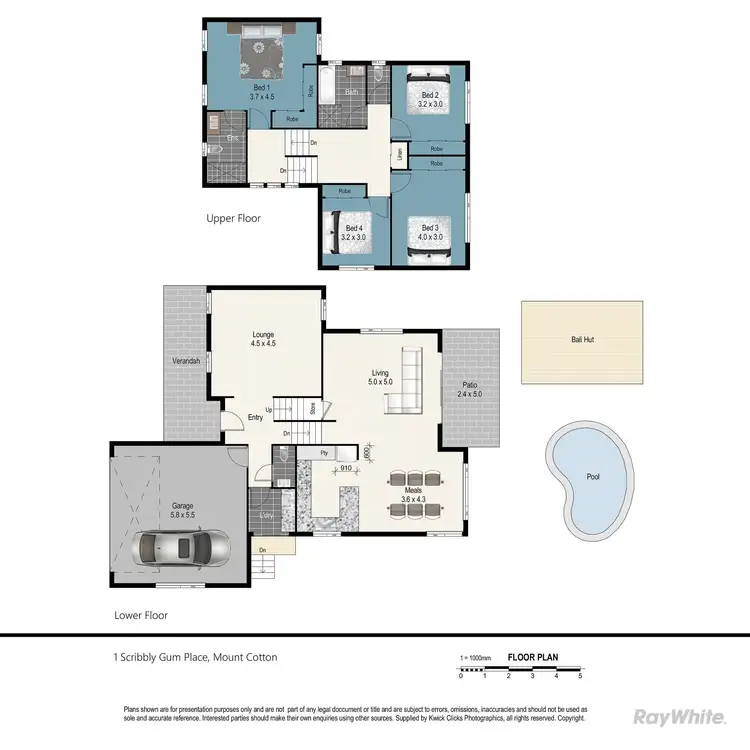 Floorplan of Homely house listing, 1 Scribbly Gum Place, Mount Cotton QLD 4165